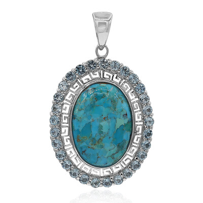 Kingman Blue Mojave Turquoise Silver Pendant (Art of Nature)