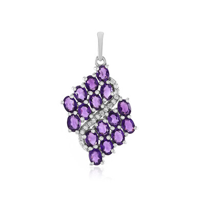 Zambian Amethyst Silver Pendant