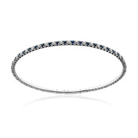 14K Ceylon Blue Sapphire Gold Bangle (CIRARI)