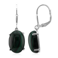 Malachite Silver Earrings