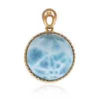 14K Larimar Gold Pendant