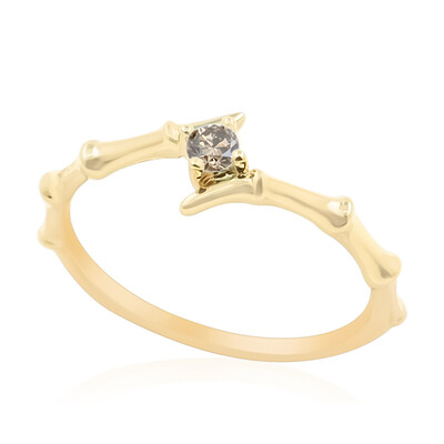 9K SI2 Argyle Champagne Diamond Gold Ring (de Melo)