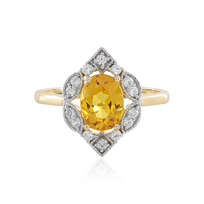 9K Yellow Beryl Gold Ring