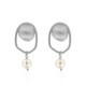 White Freshwater Pearl Silver Earrings (Joias do Paraíso)