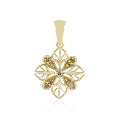 9K I2 Champagne Diamond Gold Pendant (Ornaments by de Melo)