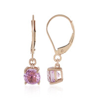 9K Kunzite Gold Earrings