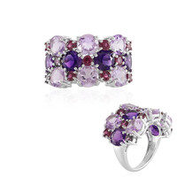 Rose de France Amethyst Silver Ring