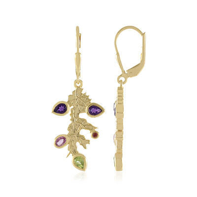 Zambian Amethyst Silver Earrings (MONOSONO COLLECTION)