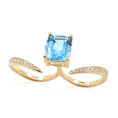 14K AAA Brazilian Aquamarine Gold Ring (de Melo)