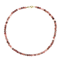 Strawberry Quartz Silver Necklace