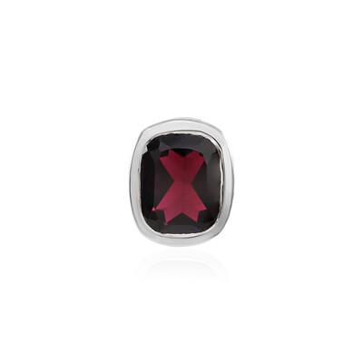 Indian Garnet Silver Pendant (MONOSONO COLLECTION)