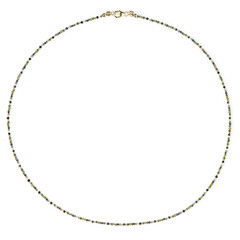 9K Black Diamond Gold Necklace