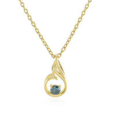 I2 Blue Diamond Silver Necklace