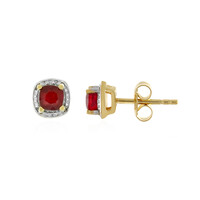 Madagascar Ruby Silver Earrings