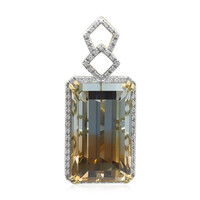 18K Ukrainian Bi-Colour Topaz Gold Pendant (AMAYANI)