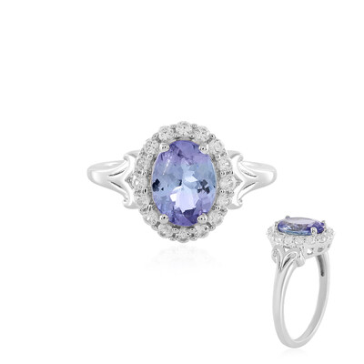 Unheated Tanzanite Silver Ring