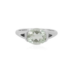 Green Amethyst Silver Ring