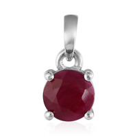 Kenyan Ruby Silver Pendant