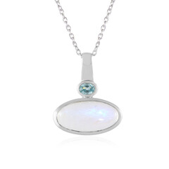 Blue Moonstone Silver Necklace (KM by Juwelo)