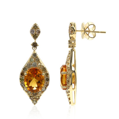 14K Citrine Gold Earrings (CIRARI)