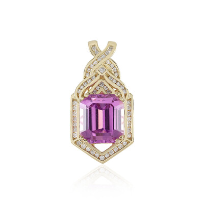 14K Patroke Kunzite Gold Pendant (de Melo)