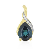 9K Brazilian Indicolite Gold Pendant