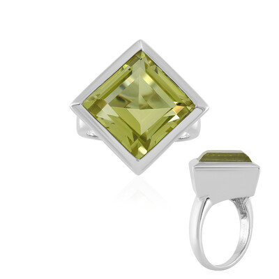 Lemon Quartz Silver Ring (MONOSONO COLLECTION)