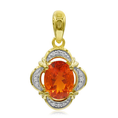 9K Mexican Fire Opal Gold Pendant (Adela Gold)