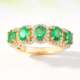 14K AAA Zambian Emerald Gold Ring (CIRARI)