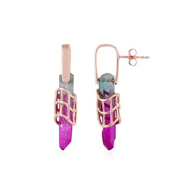 Bi Colour Quartz Silver Earrings (MONOSONO COLLECTION)