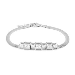 White Topaz Silver Bracelet