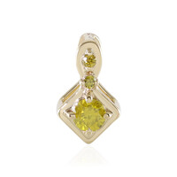 9K I3 Yellow Diamond Gold Pendant