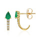 10K AAA Zambian Emerald Gold Earrings