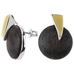 Black Oak Silver Earrings