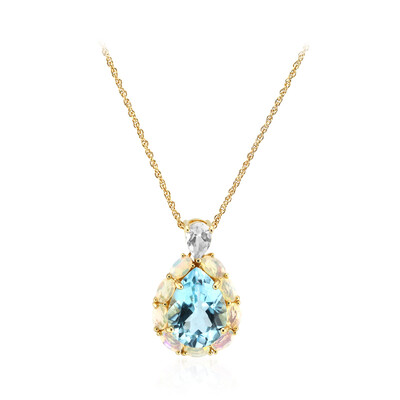 Sky Blue Topaz Silver Necklace