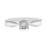 I4 (J) Diamond Silver Ring