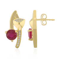 9K Bemainty Ruby Gold Earrings