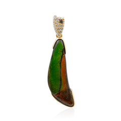 9K Ammolite Gold Pendant