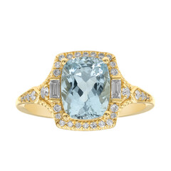 14K AAA Brazilian Aquamarine Gold Ring (CIRARI)