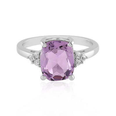 Rose de France Amethyst Silver Ring