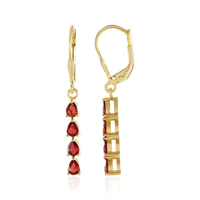 Tanzanian Ruby Silver Earrings