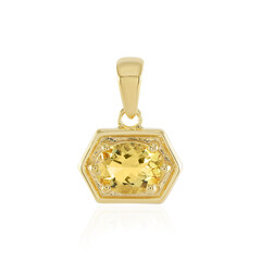 Yellow Beryl Silver Pendant