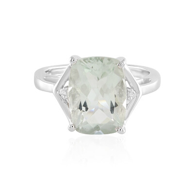 Green Amethyst Silver Ring