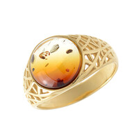 Baltic Amber Silver Ring