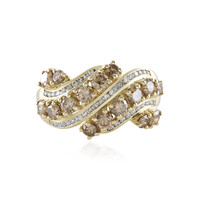 9K I2 Champagne Diamond Gold Ring (de Melo)