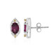 Rhodolite Silver Earrings (Granulieren)