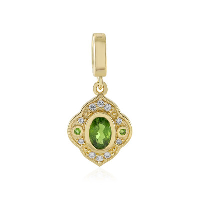 Russian Diopside Silver Pendant