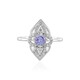 Unheated Tanzanite Silver Ring