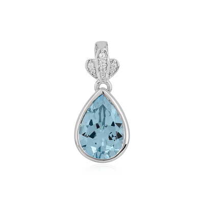 Sky Blue Topaz Silver Pendant