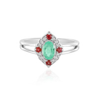 Russian Emerald Silver Ring